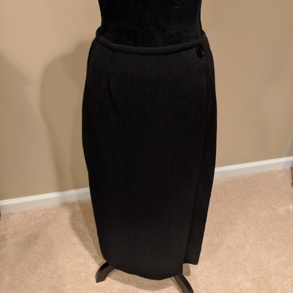 Classic Black Straight Skirt